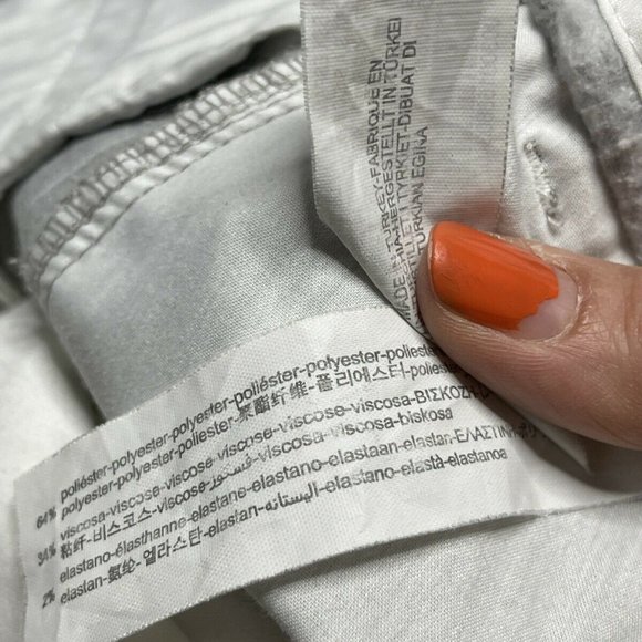 Bershka Womens Skinny Cropped Fit Gray Plaid Pants - Picture 8 of 12